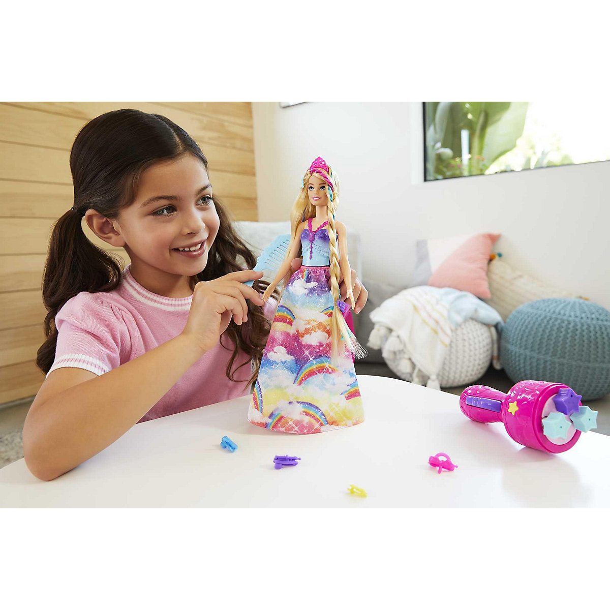 Barbie Dreamtopia Prinzessin Puppe inkl. Haare zum Flechten, Anziehpuppe