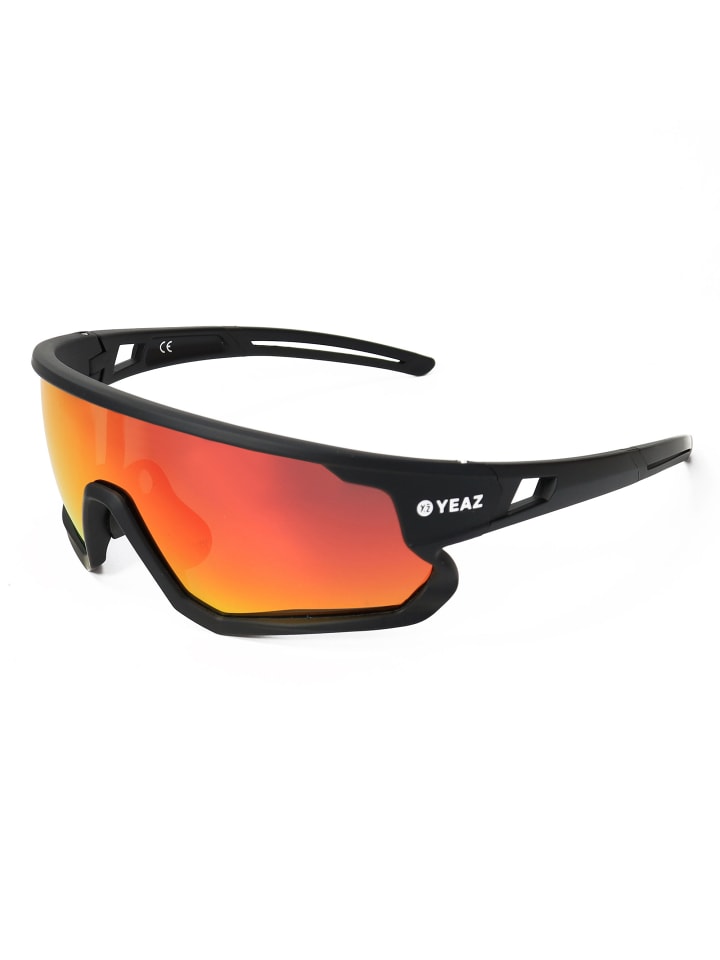 YEAZ SUNRISE Sport-Sonnenbrille Black/Red in rot günstig kaufen onesize