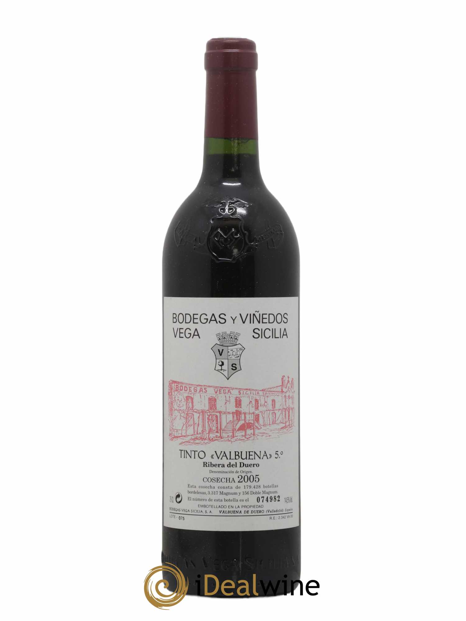 Ribera Del Duero DO Vega Sicilia Valbuena 5 ano Famille Alvarez  2005 - Lot de 1 Bouteille