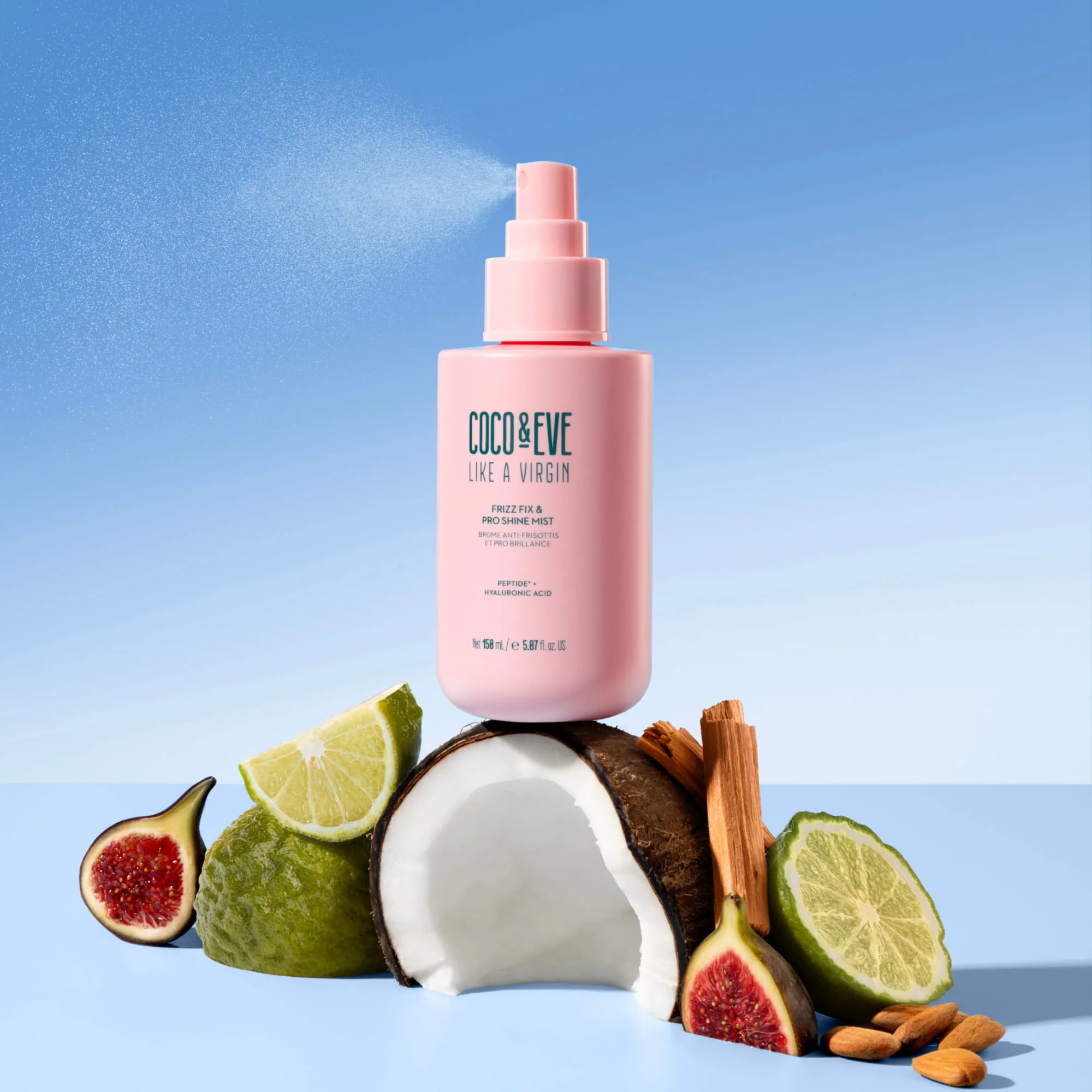 Spray fijador y abrillantador Like A Virgin Frizz Fix & Pro Shine - Spray para peinar y dar acabado al cabello