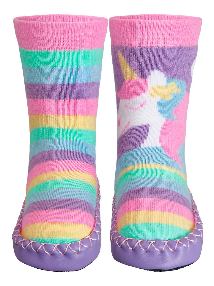 Playshoes Hüttenschuh Einhorn in Multicolor günstig kaufen