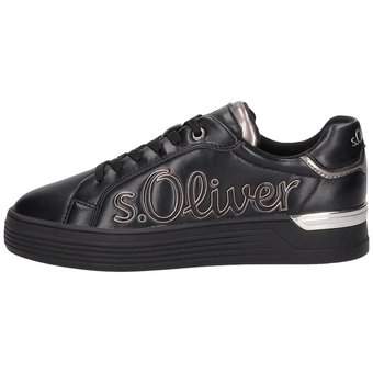 s.Oliver Plateau Sneaker in schwarz