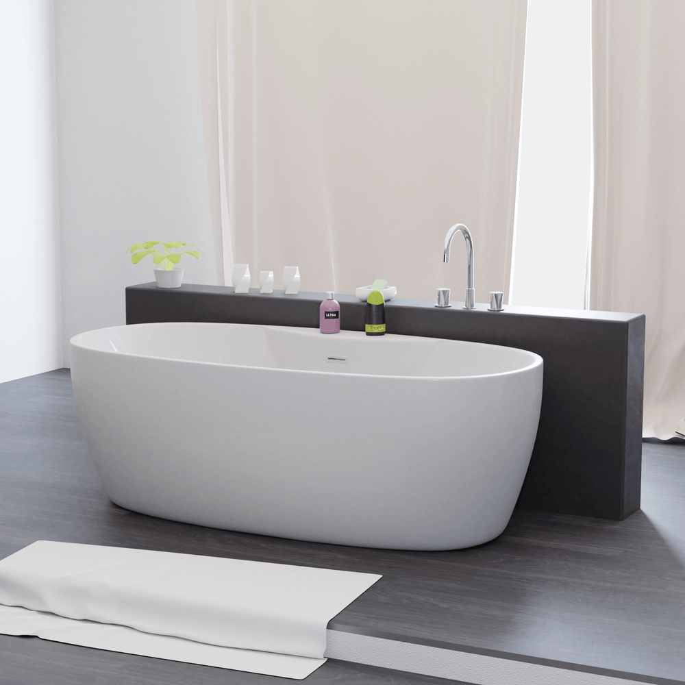 TroniTechnik Freistehende Badewanne Acrylbadewanne Standbadewanne Anafi 170cm x 80cm x 58cm