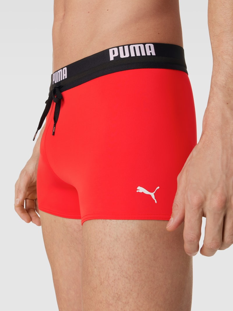 Trunks mit Logo-Bund in rot