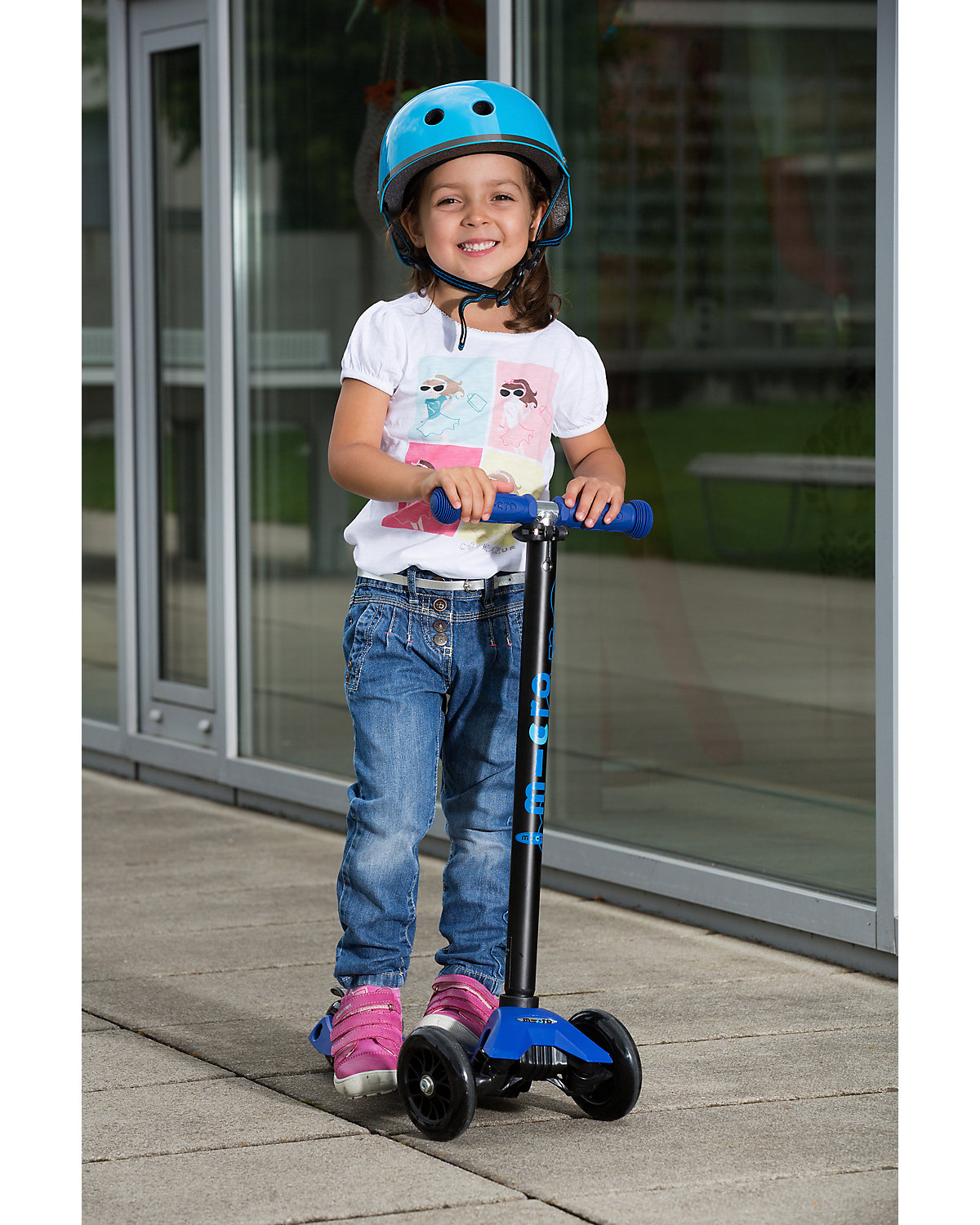 Twist-Scooter maxi micro mit T-Lenker, blau