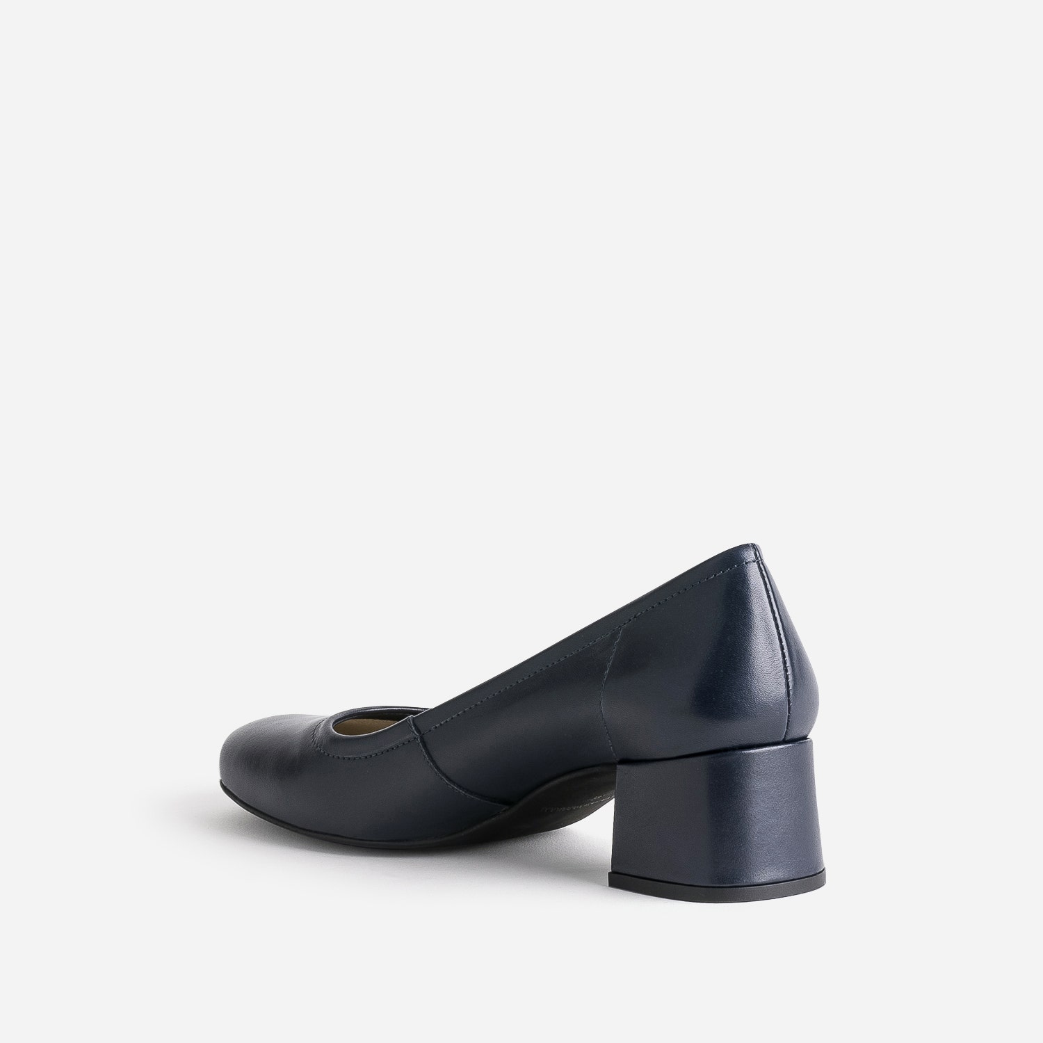Escarpin bleu marine éco-conçu en cuir
