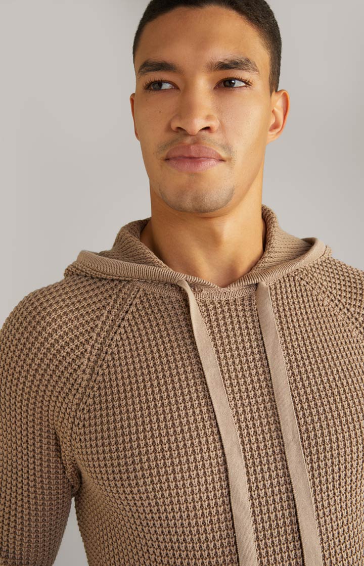 Strick-Hoodie Hoodor in Braun