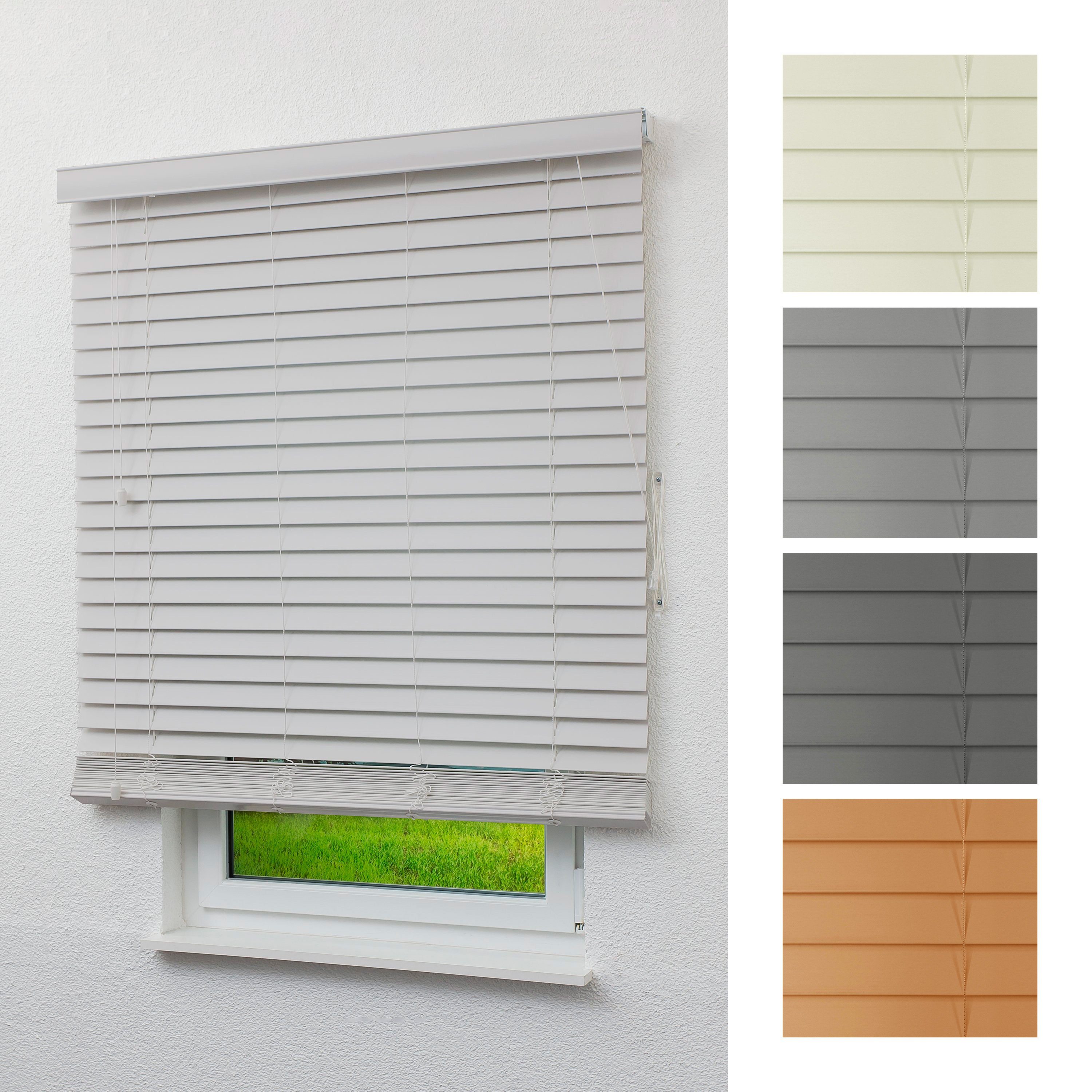 Jalousie Holzoptik 50mm, LYSEL®, HxB 130x60cm