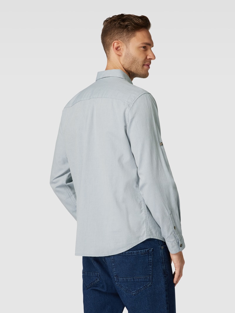 Regular Fit Freizeithemd mit Kentkragen in hellblau