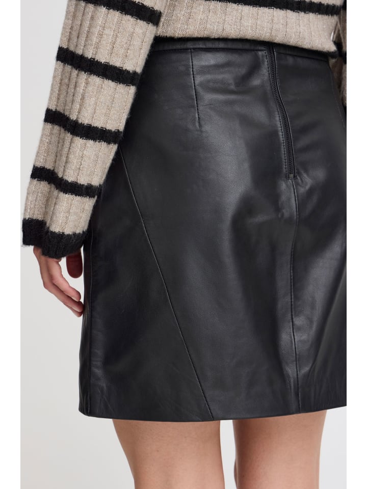 b.young Lederrock BYDARAN SKIRT 2 20815514 moderner Lederrock in Schwarz günstig kaufen