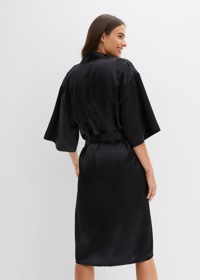 Langer Satin Kimono