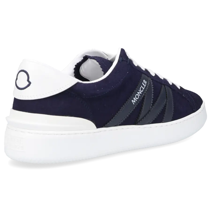 Moncler - Sneaker low MONACO Veloursleder - blau