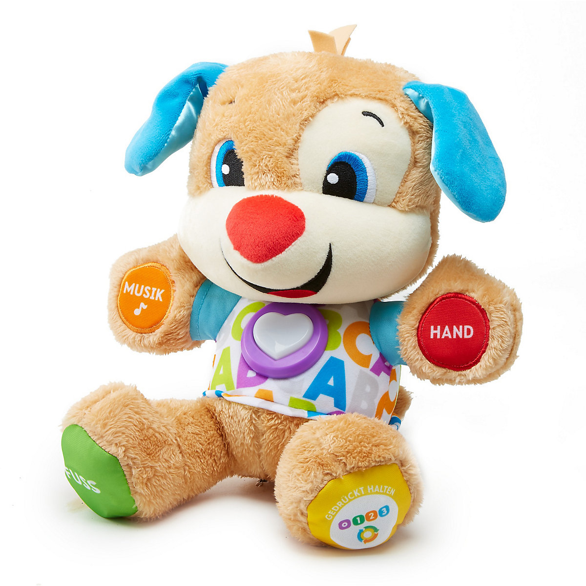 Fisher-Price Lernspaß Hündchen, Baby-Spielzeug mit Musik, Kuscheltier, Lernspielzeug