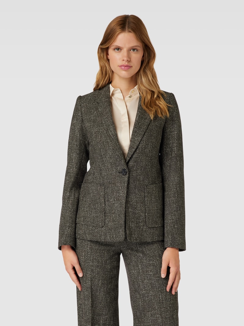 Blazer mit Reverskragen in schwarz