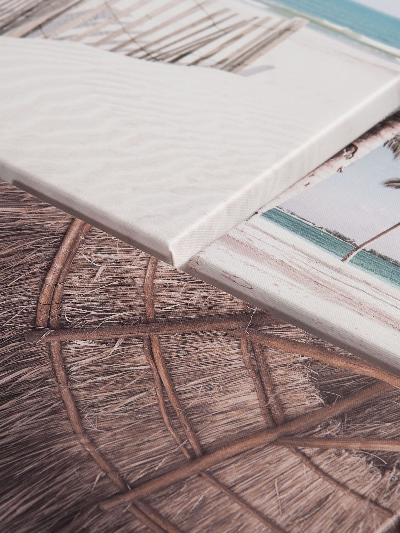 Beachlife Leinwand Druck, Hellblau