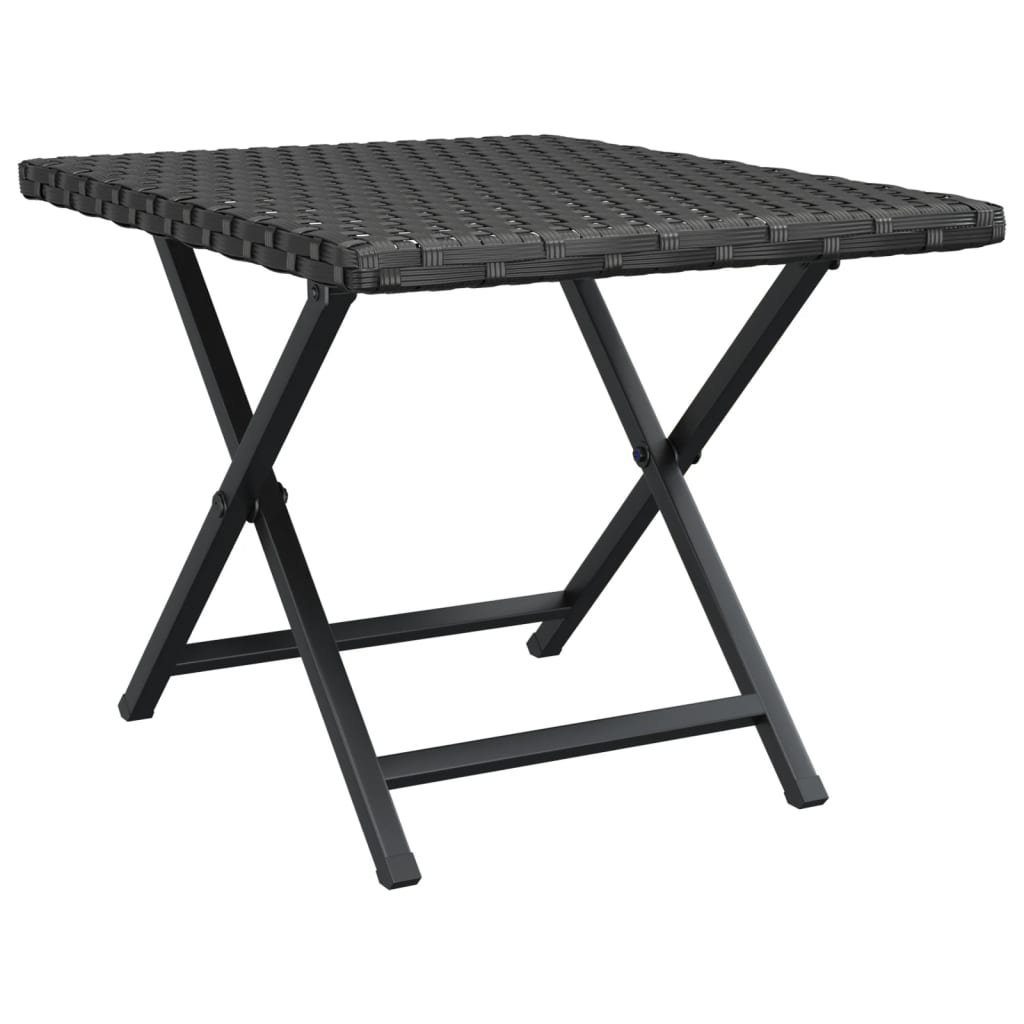 vidaXL Klapptisch Klapptisch Schwarz 45x35x32 cm Poly Rattan