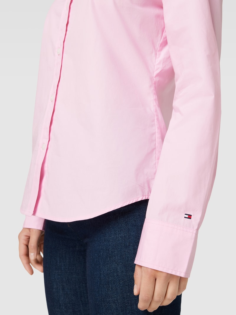 Hemdbluse mit Knopfleiste in rosa