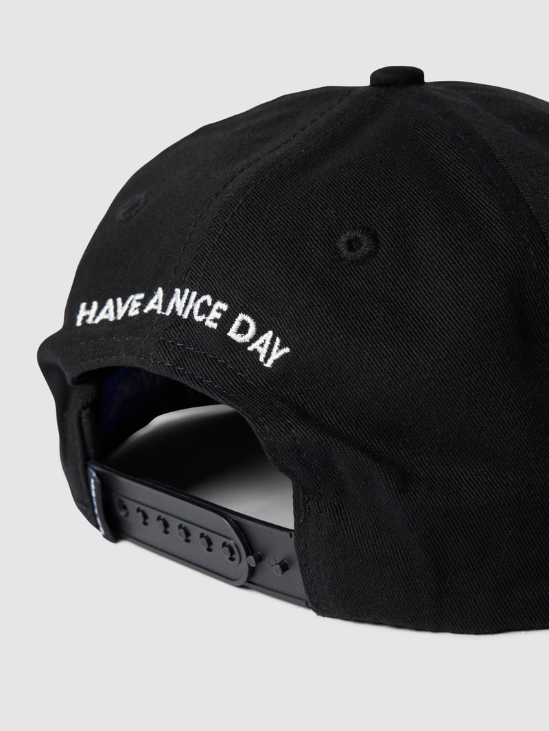 Cap mit Label-Stitching Modell 'WEB' in schwarz