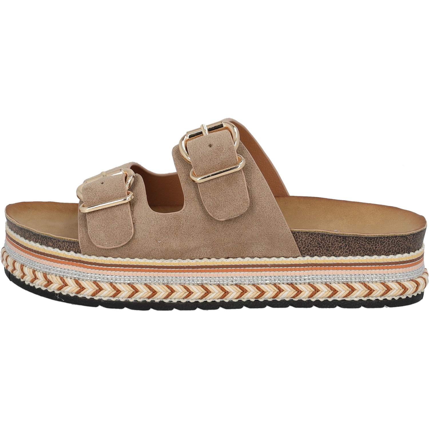 Palado Veast by Sila Sahin, Plateau-Pantoletten, Damen, Beige