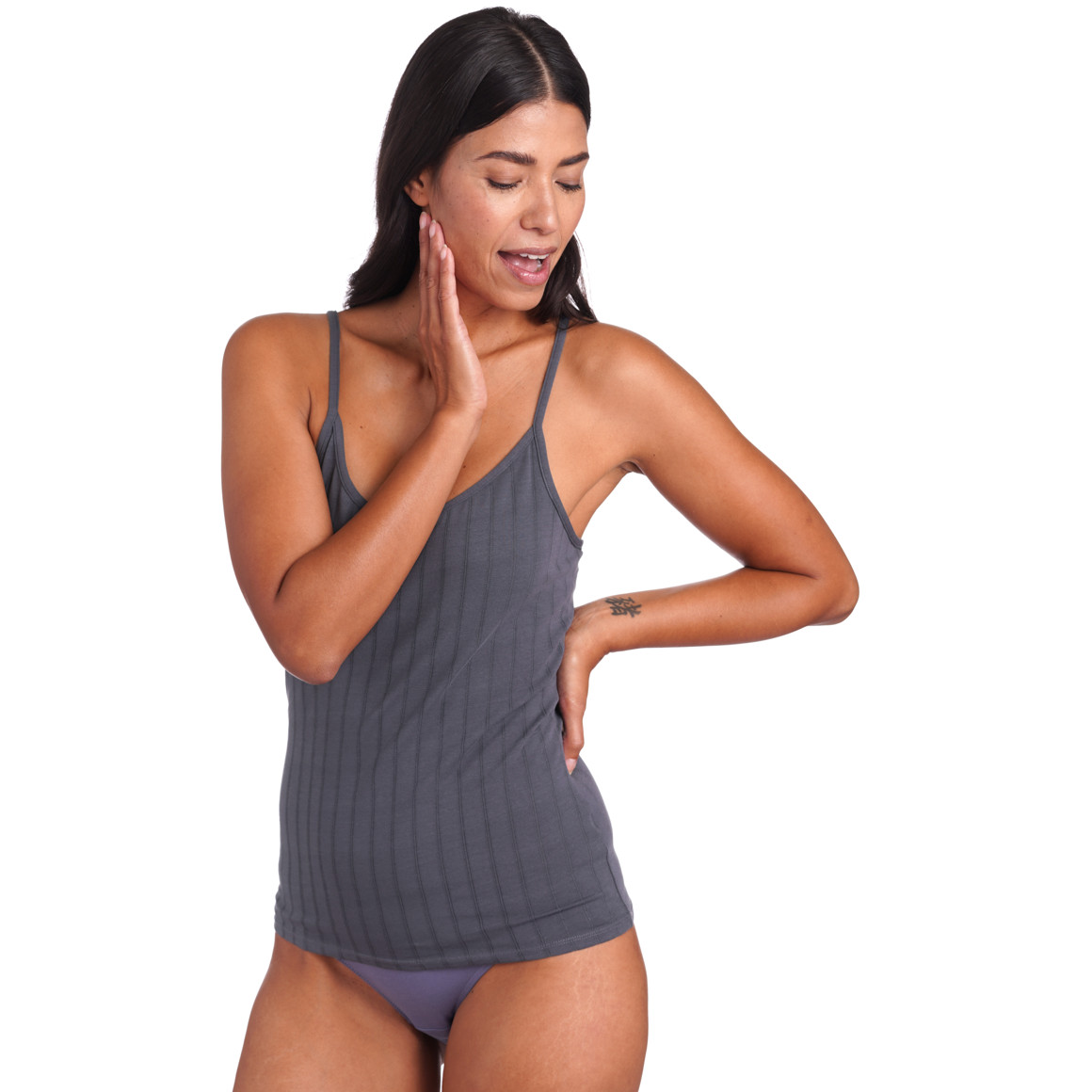 2 Damen Unterhemden mit Ajour-Muster