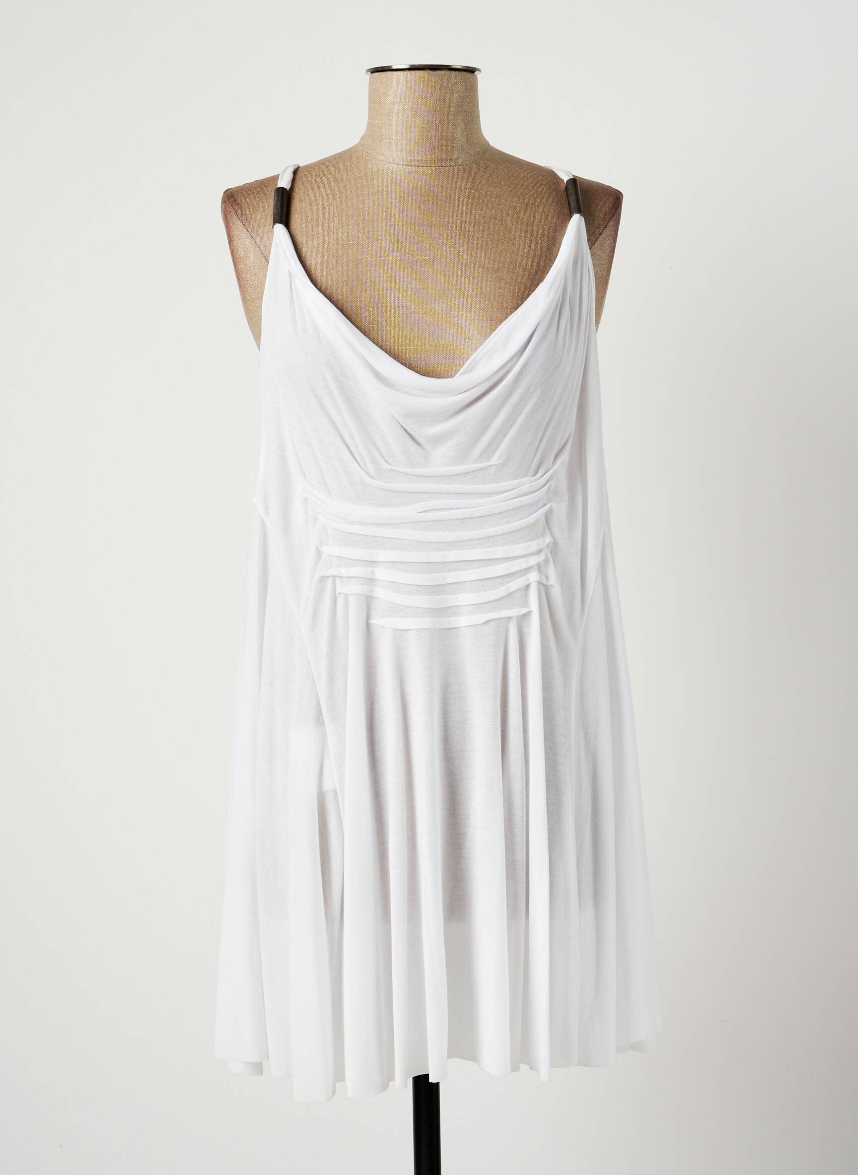 Lauren Vidal Tuniquemanchelongue Femme couleur blanc