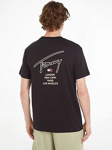 TOMMY-JEANS Herren T-Shirt CLSC GOLD SIGNATURE BACK TEE Regular Fit