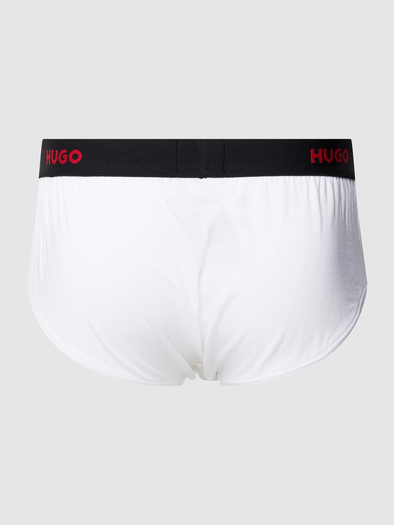Slip mit elastischem Logo-Bund im 3er-Pack in royalblau