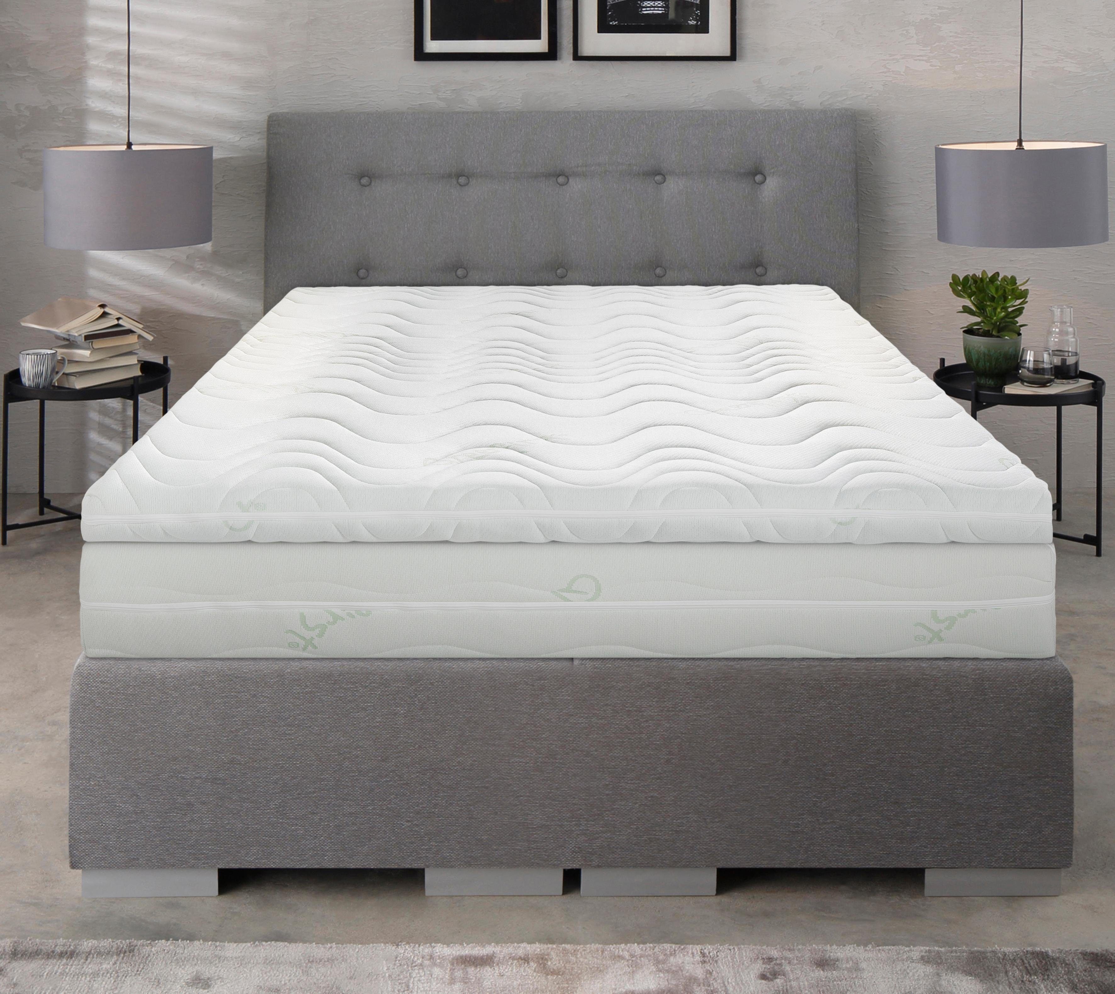 Topper Greenfirst Soft, Beco, 8 cm hoch, Gelschaum, Topper in 90x200 cm und diversen Größen, Matratzentopper mit Gelschaum