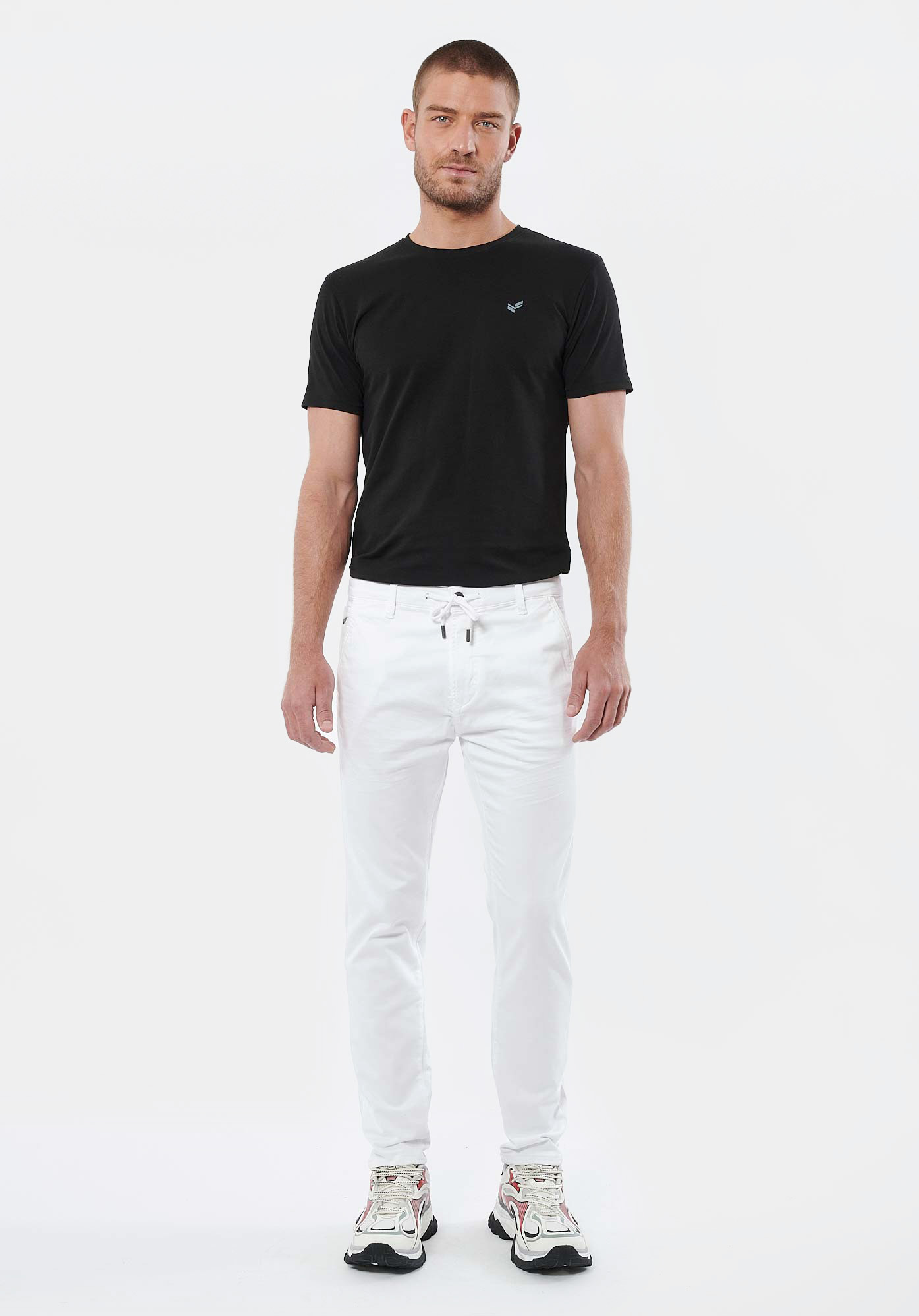 IRWIX  Jean slim relaxed blanc homme