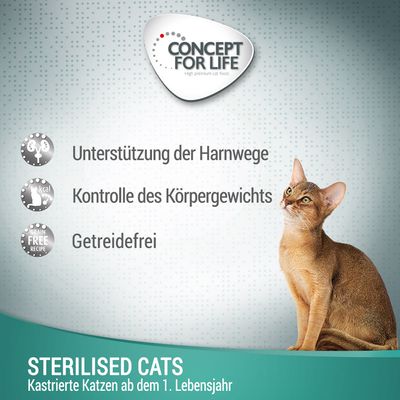 Concept for Life Sterilised Cats Rind getreidefrei - in Gelee