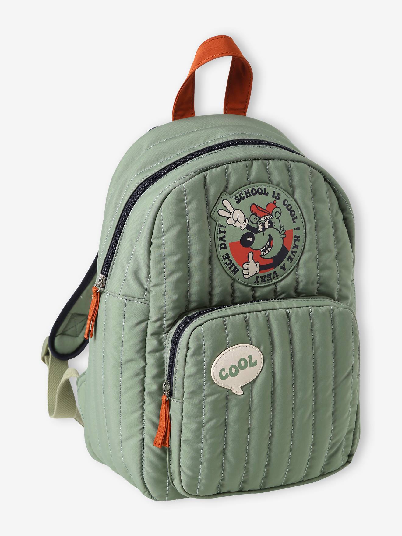 Vertbaudet Jungen Rucksack COOL ATTITUDE, gesteppt - moosgrün
