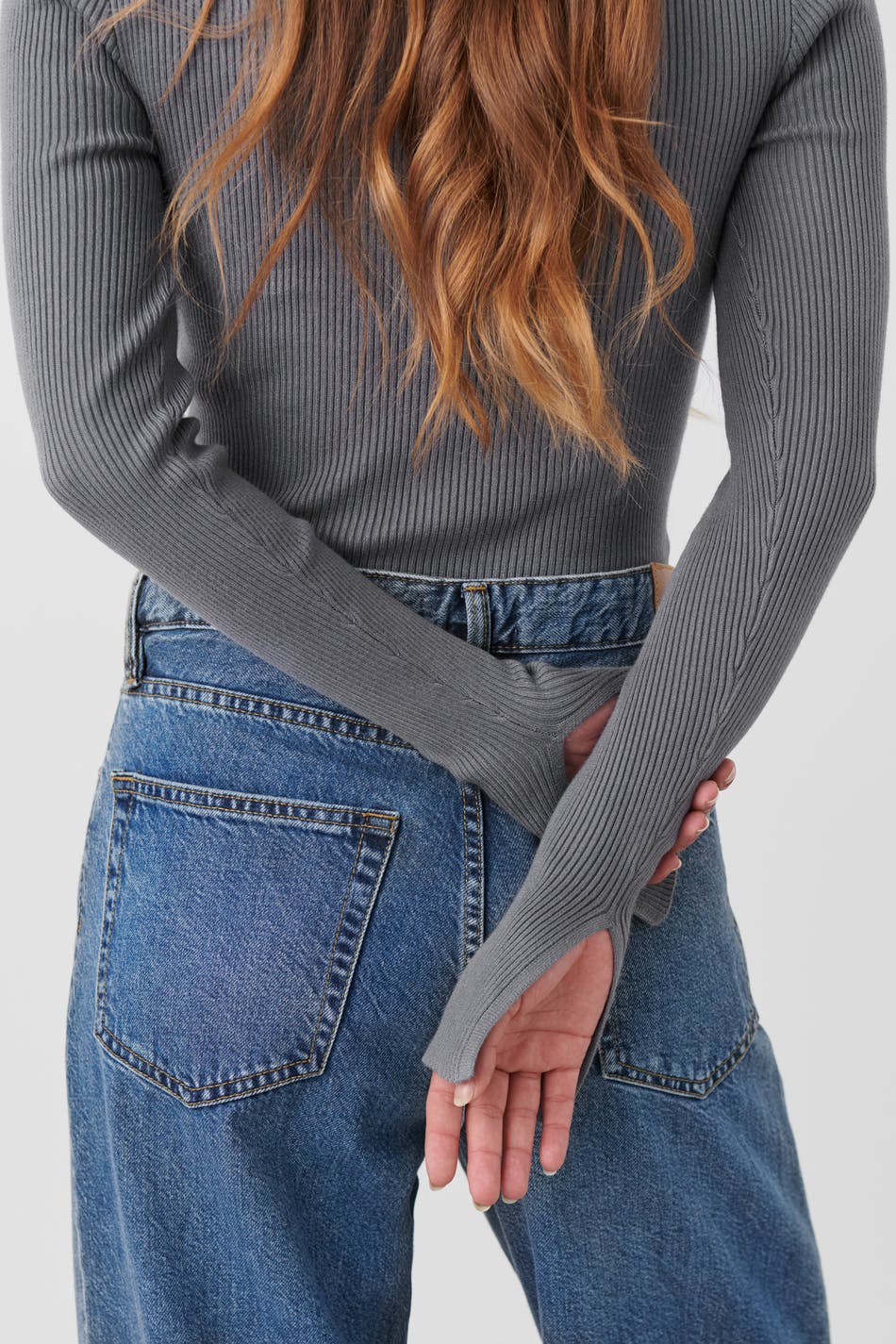 Rib knitted top