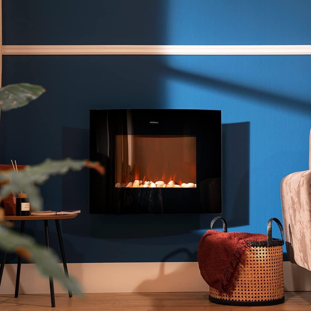 DOTMALL Elektrokamin Dekorativer Wandkamin Ready Warm 2650 Curved Flames,Größe 26