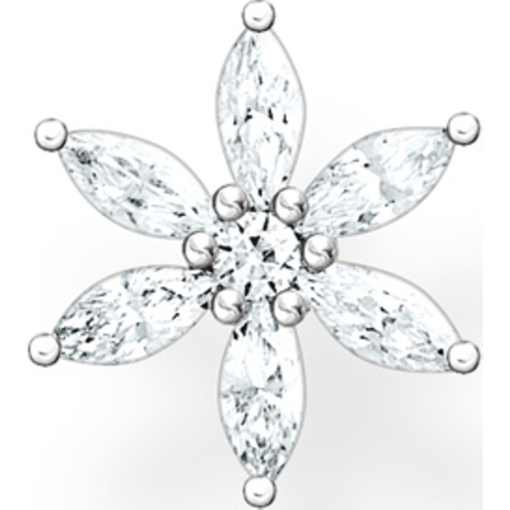 Thomas Sabo Boucle d'oreille unique 925 Argent Boucles d'oreilles