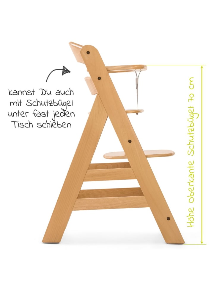 Hauck Hochstuhl Alpha Plus Natur - im Sparset inkl. in grau,schwarz günstig kaufen onesize