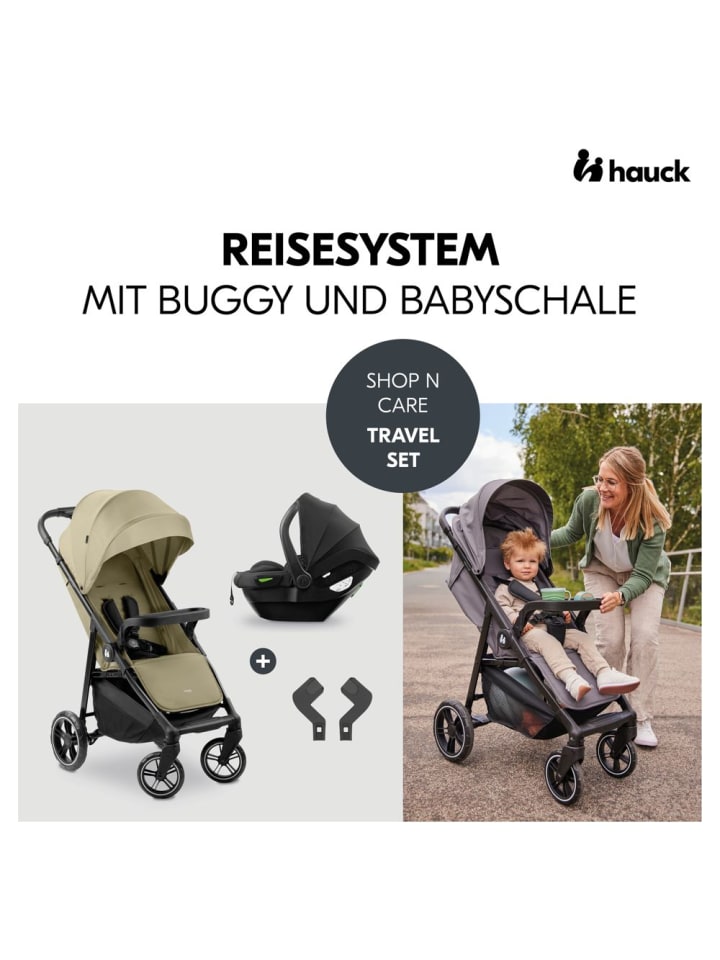 Hauck Buggy Shop N Care 2in1 Travel Set - Oliv in gruen günstig kaufen onesize