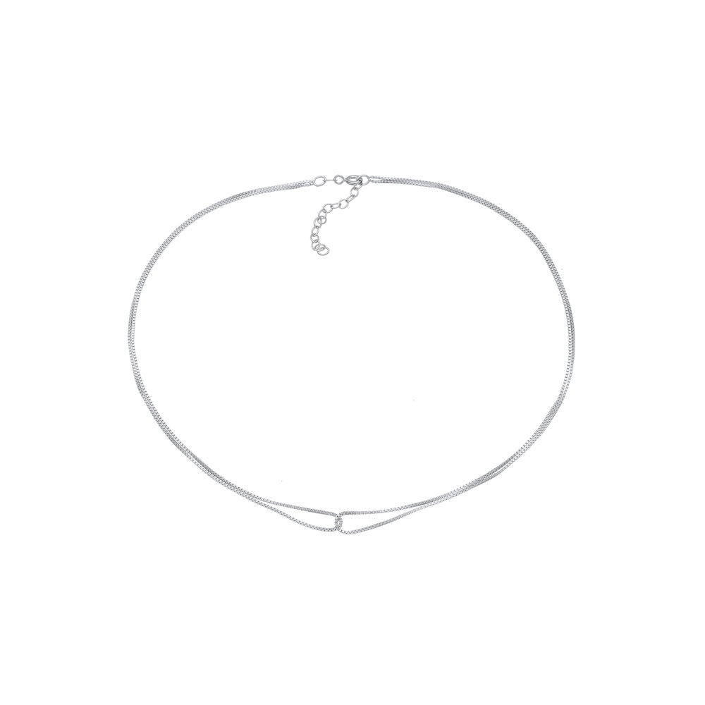 Elli Elli Collier Femmes Choker Vénitien Infinité Entrelacé en Argent Sterling 925 collier