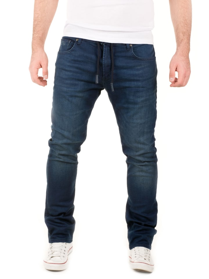 WOTEGA Jogginghose in Jeans-Optik in Dunkelblau günstig kaufen