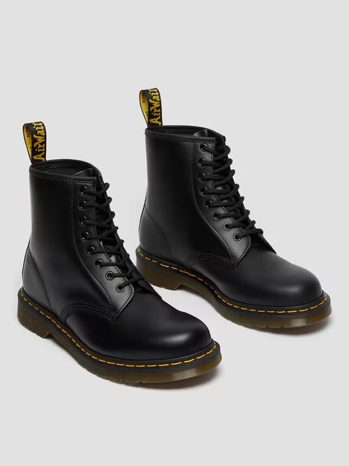 Dr. Martens Leder-Boots in Schwarz günstig kaufen
