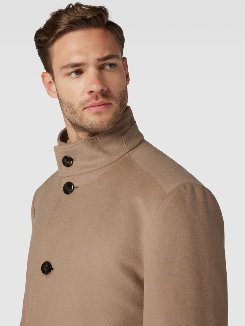 Mantel mit Eingrifftaschen Modell 'Maron' in beige