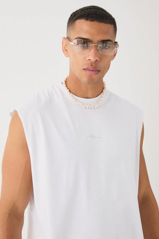 Man Oversize Tanktop & Jacquard Shorts Set