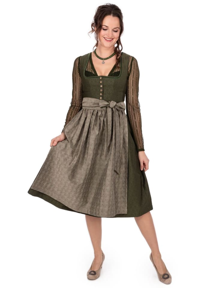MarJo Midi Dirndl LINA in efeu günstig kaufen