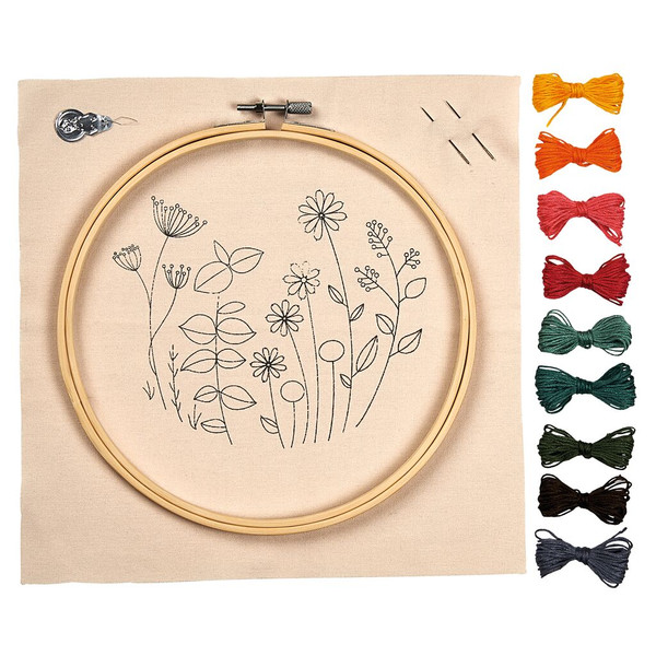 BLATT &  BLÜTE DIY STICKRAHMEN-SET