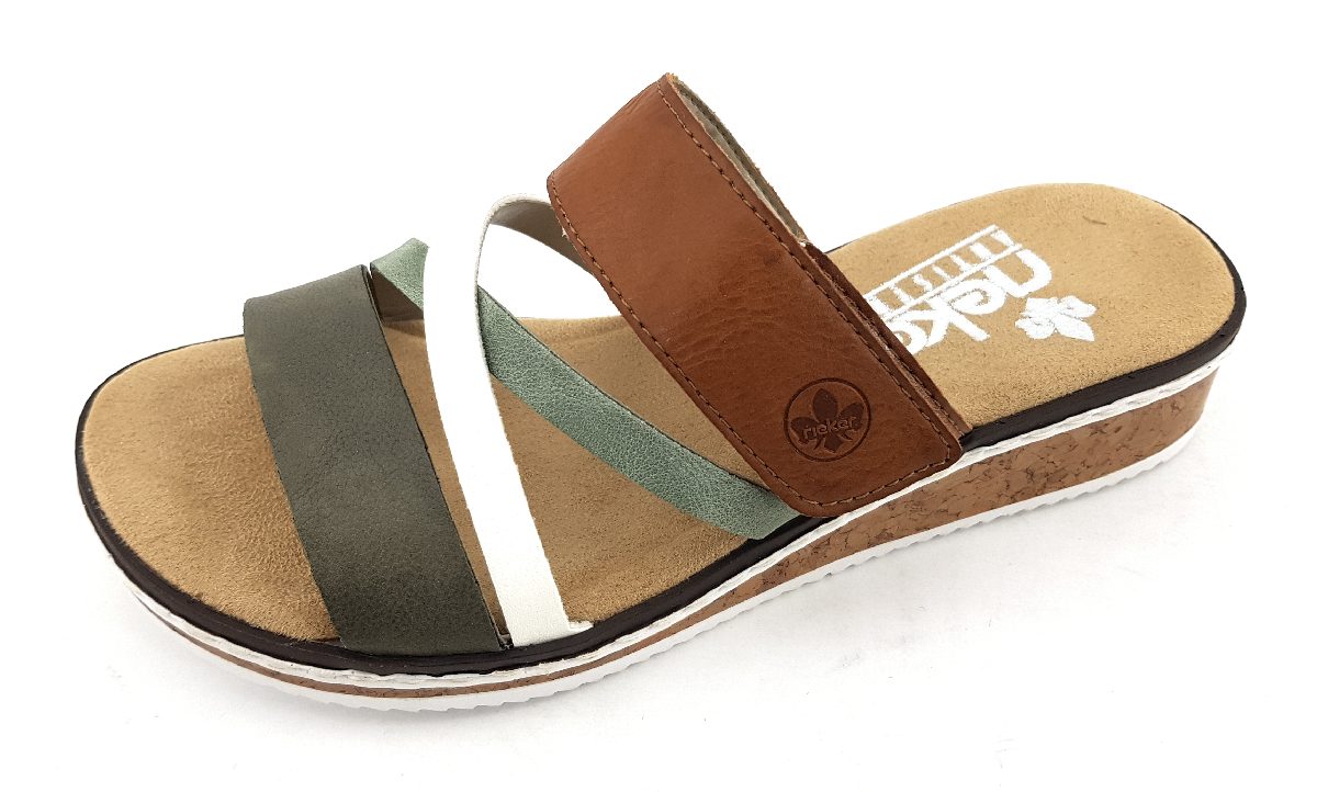 Rieker V3652-91 Grün 91 olive/ white