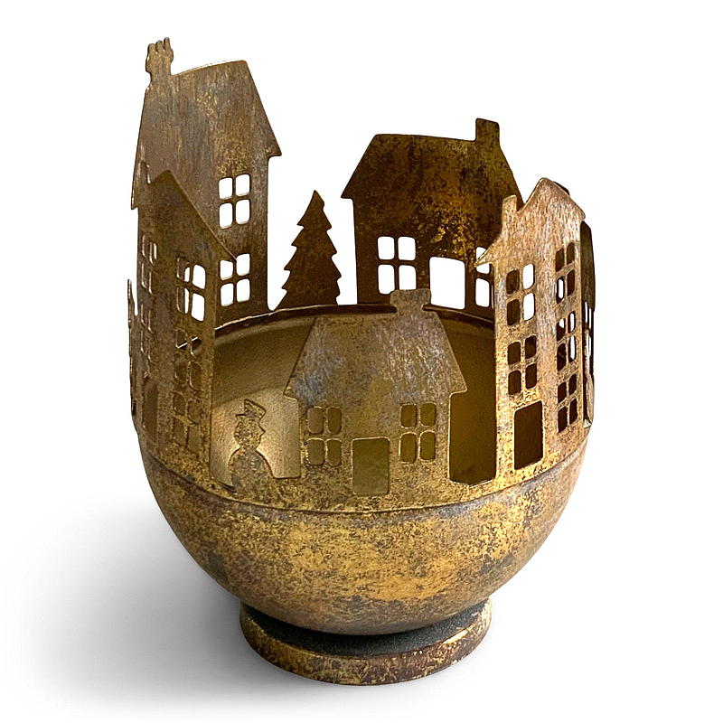 Home Lysholder/potte 14x18 cm metall City
