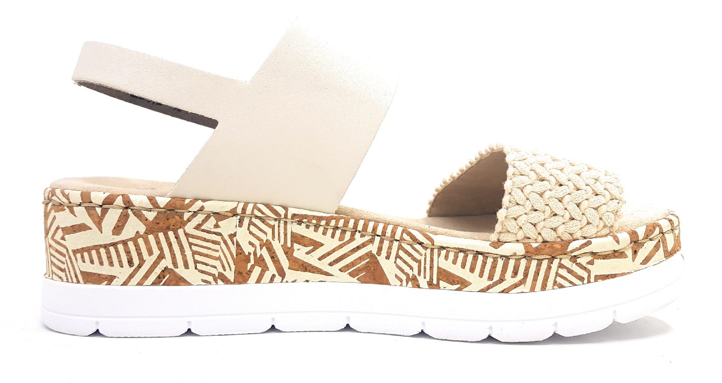 Rieker V3950-61 Beige 61 creme/ porcellan