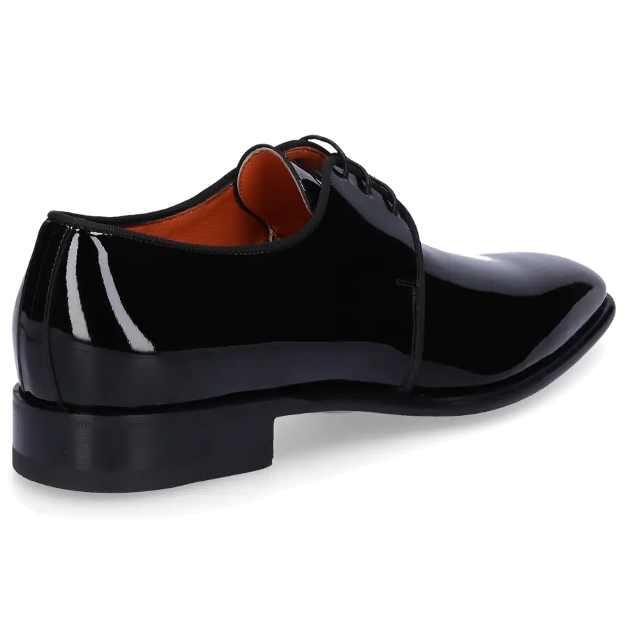 Santoni - Businessschuhe Derby 14667 Lackleder - schwarz
