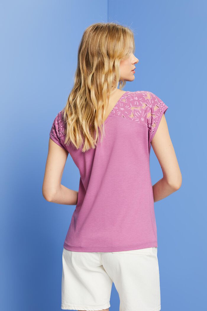 T-Shirt mit Ausbrennermuster