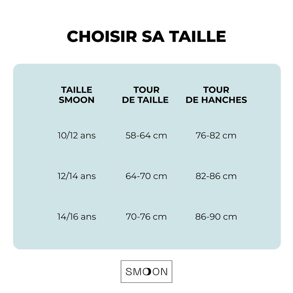 smoon lingerie Bas de maillot de bain menstruel Océanide flux moyen noir Maillot de bain