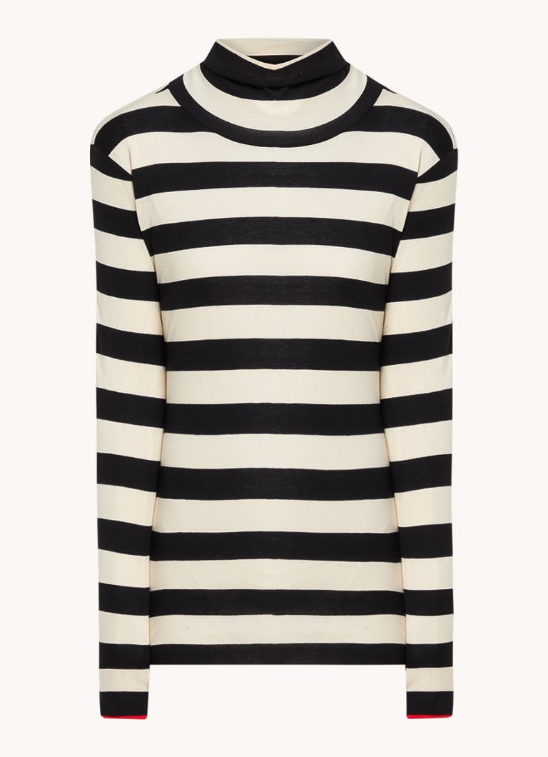 Summum Top with turtleneck and stripe print